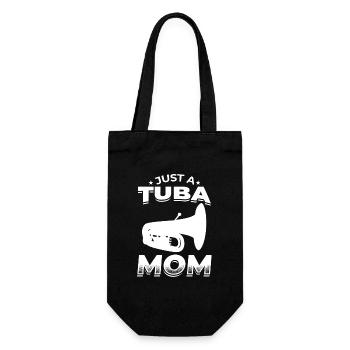 Nur eine Tuba Mutter - Geschenkbeutel für Flaschen - Schwarz - Vorne