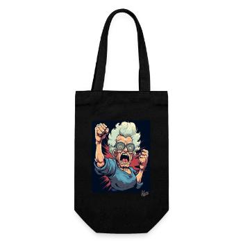 Super vieille mamie lève le poing dans la bataille - Sac à bouteille - noir - Devant