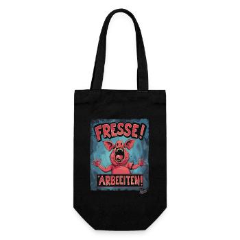 The sow the crazy pig - keep your mouth shut, work - Gift Bag for Bottles - black - Front