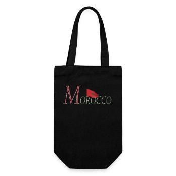 Drapeau Marocain Affichez vos Couleurs avec Fierté - Sac à bouteille - noir - Devant