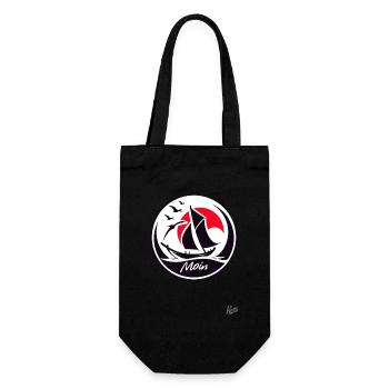 Say hello and sail by boat - Gift Bag for Bottles - black - Front