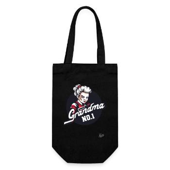 Grandma number 1 - Gift Bag for Bottles - black - Front