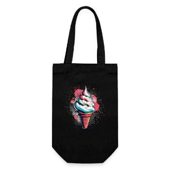 Ice Cream Vintage - Gift Bag for Bottles - black - Front