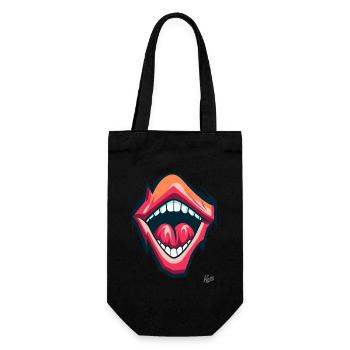 Bouche hurlante : Design pour crier beau ! - Sac à bouteille - noir - Devant