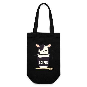 Cute Little Coffee Cow - Gift Bag for Bottles - black - Front