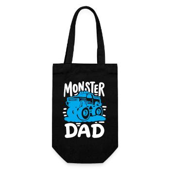 Monstertruck Vater - Geschenkbeutel für Flaschen - Schwarz - Vorne