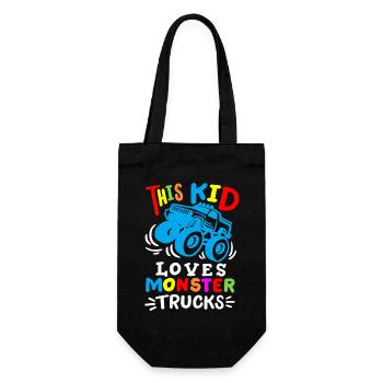 Monstertrucks für Kinder - Geschenkbeutel für Flaschen - Schwarz - Vorne
