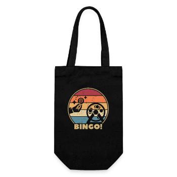 Retro Caller Daubers Professional Bingo Lover - Gift Bag for Bottles - black - Front