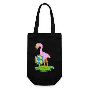 Flamingo Swimming Water Polo Summer - Gift Bag for Bottles - black - Front