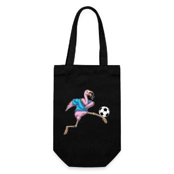 Flamingo Joueur de football Football - Sac à bouteille - noir - Devant