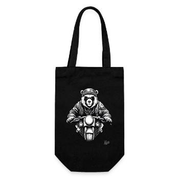 Cool Moto Biker Bear - Sac à bouteille - noir - Devant
