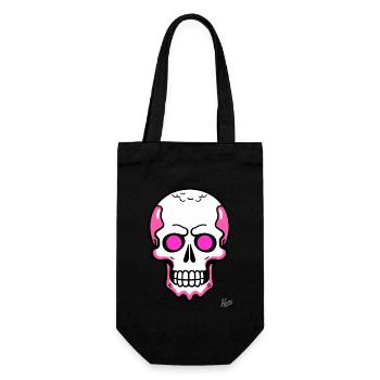 Tout simplement un crâne de crâne de dessin animé cool - Sac à bouteille - noir - Devant