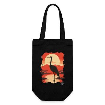 Grue japonaise : une mode légère comme une plume - Sac à bouteille - noir - Devant
