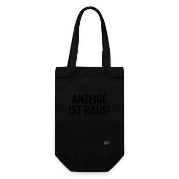 Typisch Deutsch: Anzeige ist raus! - Geschenkbeutel für Flaschen - Schwarz - Vorne