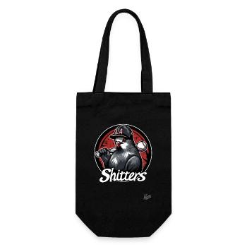 Funny parody baseball team pigeon: LA Shitters - Gift Bag for Bottles - black - Front