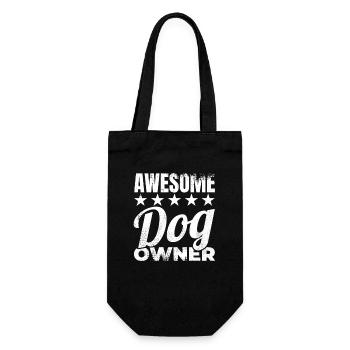 Dog owner - Gift Bag for Bottles - black - Front