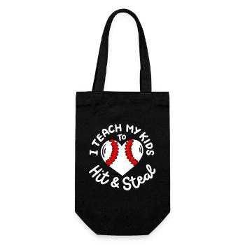 Baseball Baseballspieler - Geschenkbeutel für Flaschen - Schwarz - Vorne