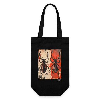 Jumeaux du gros coléoptère cerf-volant - Sac à bouteille - noir - Devant