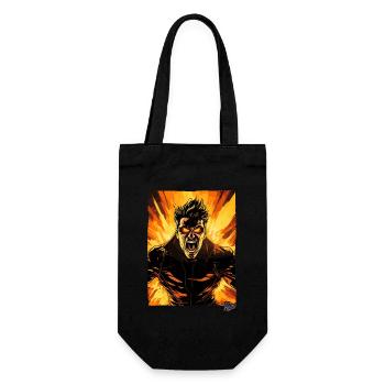 Super Anger Hero: Der heldenhafte Ausbruch - Geschenkbeutel für Flaschen - Schwarz - Vorne