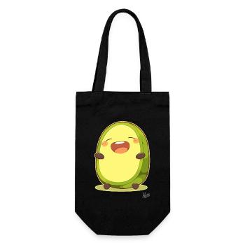 Funny Happy Laughing Avocado - Gift Bag for Bottles - black - Front