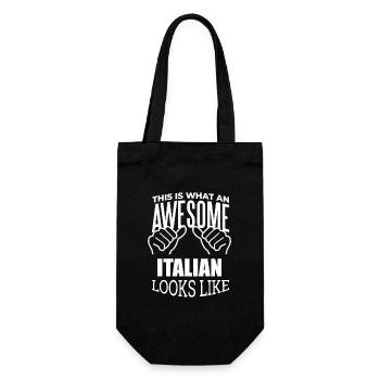 Italy - Gift Bag for Bottles - black - Front