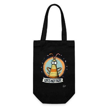Life Is Not Fair: Outraged Larval Worm - Gift Bag for Bottles - black - Front