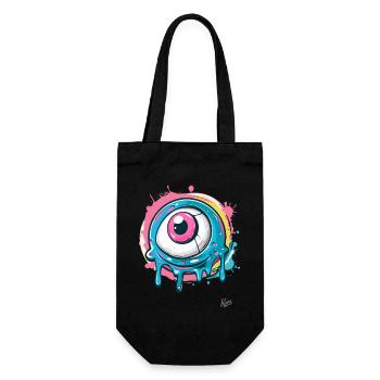 L’œil cool des éclaboussures de peinture - Sac à bouteille - noir - Devant