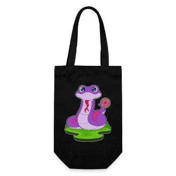 Snake Donut - Gift Bag for Bottles - black - Front