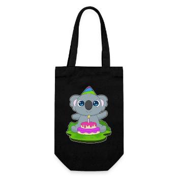 Gâteau d’anniversaire Koala - Sac à bouteille - noir - Devant