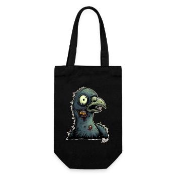 Un pigeon zombie effrayé - Sac à bouteille - noir - Devant