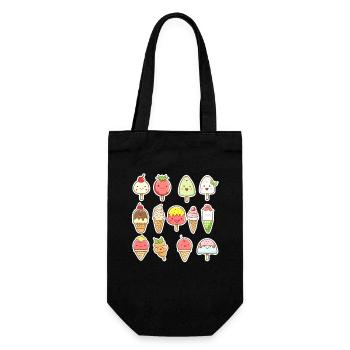 Look de dessin animé de crème glacée - Sac à bouteille - noir - Devant