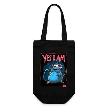 Big Merry Rat: Yes, I am! - Gift Bag for Bottles - black - Front