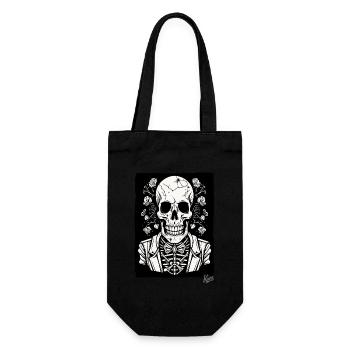 Happy Skeleton Skull Skull - Gift Bag for Bottles - black - Front