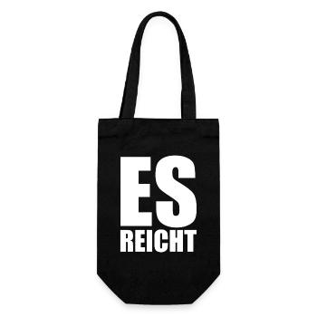 Es reicht - Geschenkbeutel für Flaschen - Schwarz - Vorne