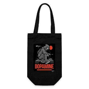 Graffiti Künstler Skelet Totenkopf Dopamine - Geschenkbeutel für Flaschen - Schwarz - Vorne