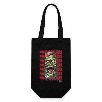 Monster Zombie Getränke Dose - Geschenkbeutel für Flaschen - Schwarz - Vorne