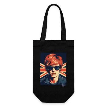 britische Flagge Brite britischer Kerl - Geschenkbeutel für Flaschen - Schwarz - Vorne