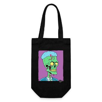 Green Zombie Punk Skull Manager - Gift Bag for Bottles - black - Front
