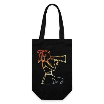 Cheerleader Vintage Look - Gift Bag for Bottles - black - Front