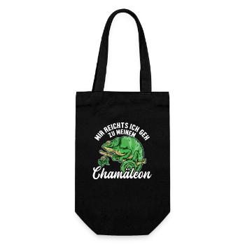 Mir reichts ich geh zu meinem Chamäleon Veiled - Gift Bag for Bottles - black - Front