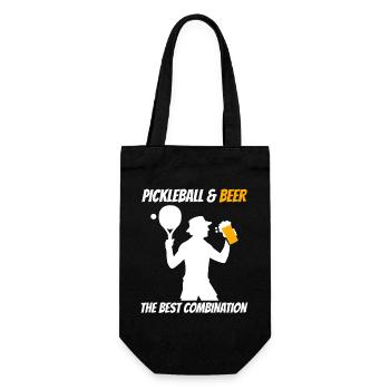 Pickleball et bière : la meilleure combinaison - Sac à bouteille - noir - Devant