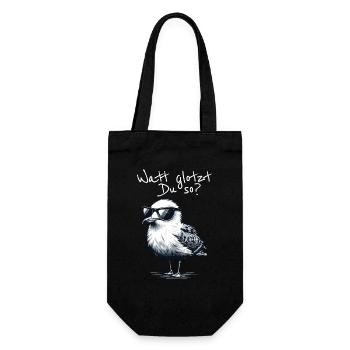 Watt stares you so seagull mudflat hike saying - Gift Bag for Bottles - black - Front