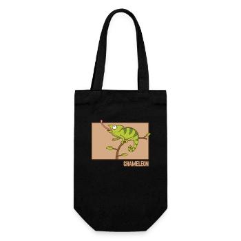 Chameleon Doodle Panthère Hanzi Chinoise Voilée - Sac à bouteille - noir - Devant