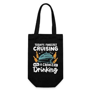 Kreuzfahrt Trinken - Geschenkbeutel für Flaschen - Schwarz - Vorne