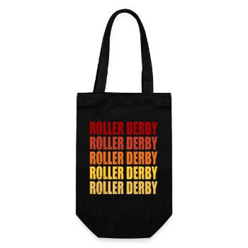 Roller Derby Retro Vintage Grafik - Geschenkbeutel für Flaschen - Schwarz - Vorne