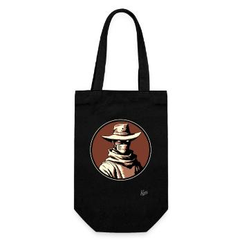 Duell am Mittag Western-Gesichtsmaske Cowboy - Geschenkbeutel für Flaschen - Schwarz - Vorne