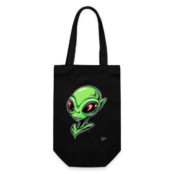 Super Chic Alien - Gift Bag for Bottles - black - Front
