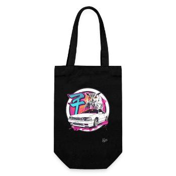 Explosion de couleurs : Owl et JDM Street Car - Sac à bouteille - noir - Devant