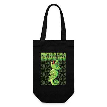 Fais semblant d’être un caméléon amoureux de la panthère voilée - Sac à bouteille - noir - Devant