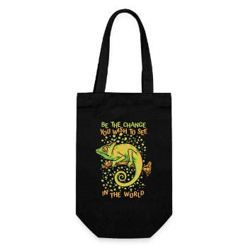 Be The Change You Wish To See Veiled Panther - Gift Bag for Bottles - black - Front